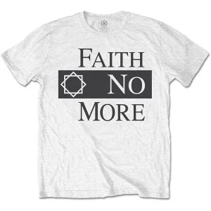 image of Faith No More - Classic Logo V.2. Unisex Large T-Shirt - White