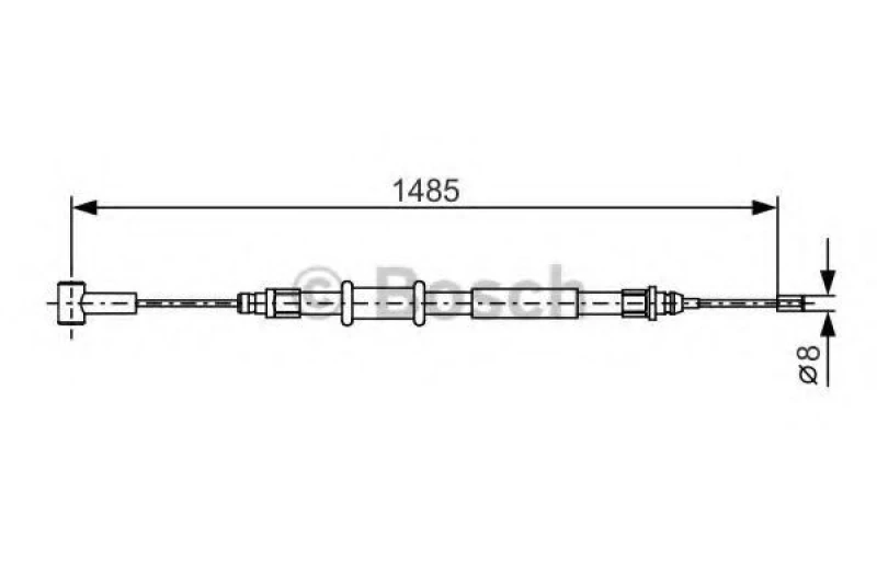 Image of Handbrake cable Bosch 1 987 482 214