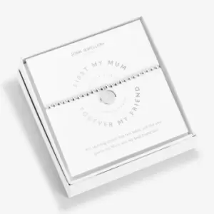 Image of A Littles First My Mum Forever My Friend Silver 17.5cm Stretch Bracelet 5242