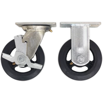 Image of Sealey Castor Wheel Kit For Ssb06, Ssb07 and Stv01