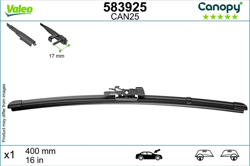 Image of Wiper blade VALEO 583925