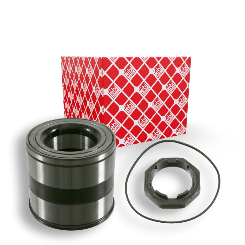 Image of FEBI BILSTEIN 18472 Wheel bearing kit Rear Axle Right, with crown nut Wheel Bearing Kit (654)