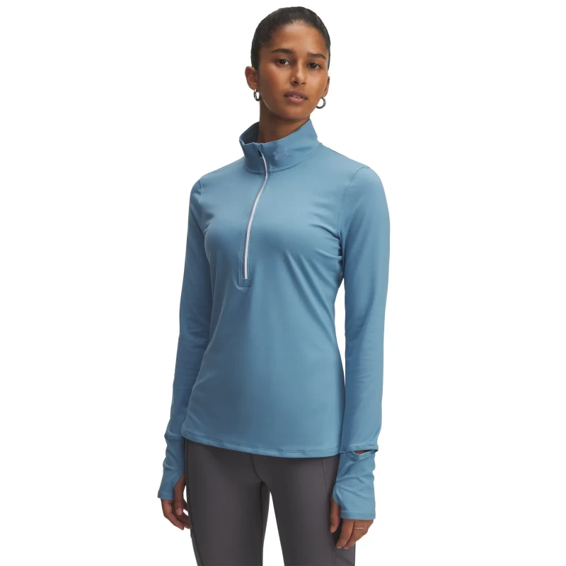 Image of Womens 1/2 zip training top Under Armour Qualifier Bleu Female XS