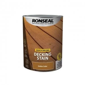 Ronseal Quick Drying Decking Stain Golden Cedar 5 litre