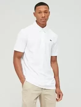 Mens Lacoste SPORT Textured Breathable Golf Polo Shirt Size 7 - XXL White