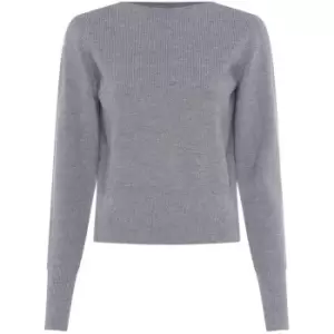 image of French Connection Juniper Knit Boat Neck Jumper - Grey