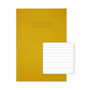 image of Rhino Exercise Book 8mm Ruled 80P A4 Plus Yellow (Pack of 50) VC08725