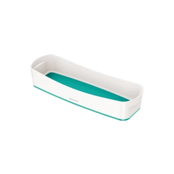 image of MyBox WOW Organiser Tray Long, Storage W 307 X H 55 X D 105 MM White/Ice Blue - Outer Carton of 4