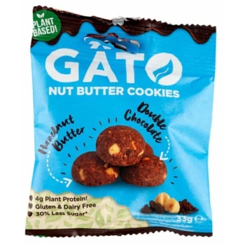 Image of Cookie Bites - Hazelnut Butter & Double Choc - 33g x 10 - 700671 - Gato