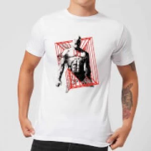 Image of Marvel Knights Daredevil Cage Mens T-Shirt - White - 3XL
