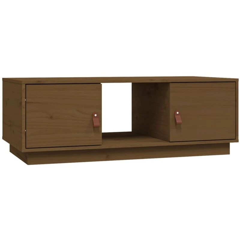 Image of Vidaxl Coffee Table Honey Brown 100X50X35cm Solid Wood Pine, Brown 818268