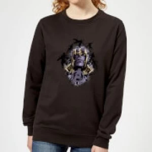 Image of Avengers Endgame Warlord Thanos Womens Sweatshirt - Black