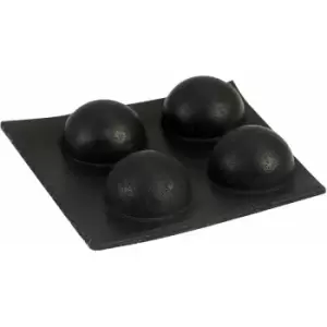 image of R-TECH 310033 Round Rubber Feet 6.7 x 4.2 - Black - Sheet Of 196