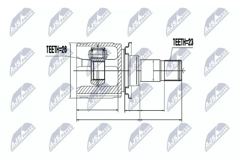 Image of NTY CV joint kit NTY NPW-MS-044