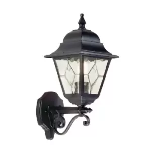 Image of IP43 Wall Light Sconce Black LED E27 100W Bulb External d01992