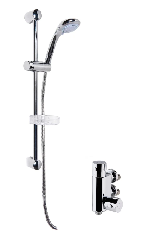 Image of Balterley Thermostatic Vertical Bar Valve Multi Function Handset Slide Rail Kit Silver unisex