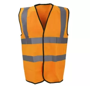 Image of Warrior Mens High Visibility Safety Waistcoat / Vest (3XL) (Fluorescent Orange)