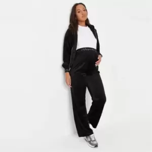 image of Missguided Maternity Velour Trousers - Black