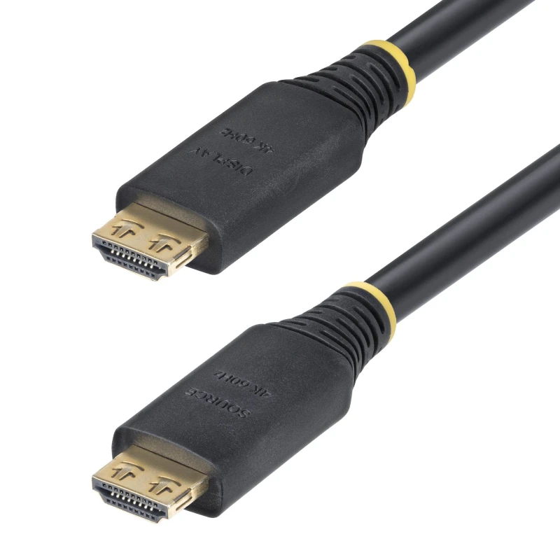 Image of StarTech.com StarTech.com HDMI2-CABLE-GRIP-15M HDMI cable HDMI Type A (Standard) Black HDMI2-CABLE-GRIP-15M