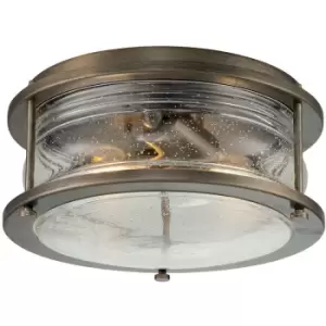 image of Elstead Kichler Ashland Bay Outdoor Decorative Flush Burnished Bronze, IP44