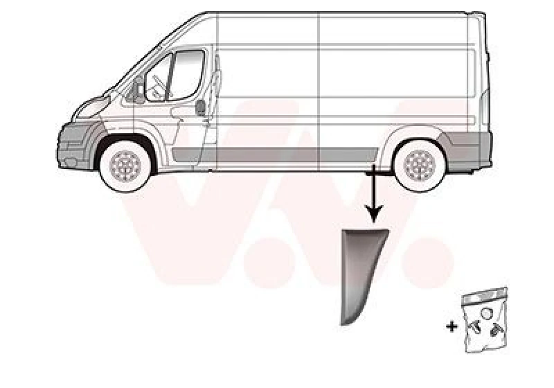 Image of VAN WEZEL Trim / Protective Strip, sidewall VAN WEZEL 1651415