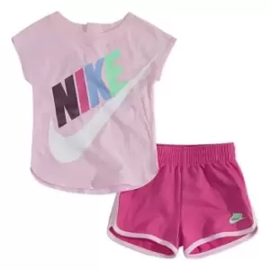 Nike Futura Top And Shorts Set - Pink