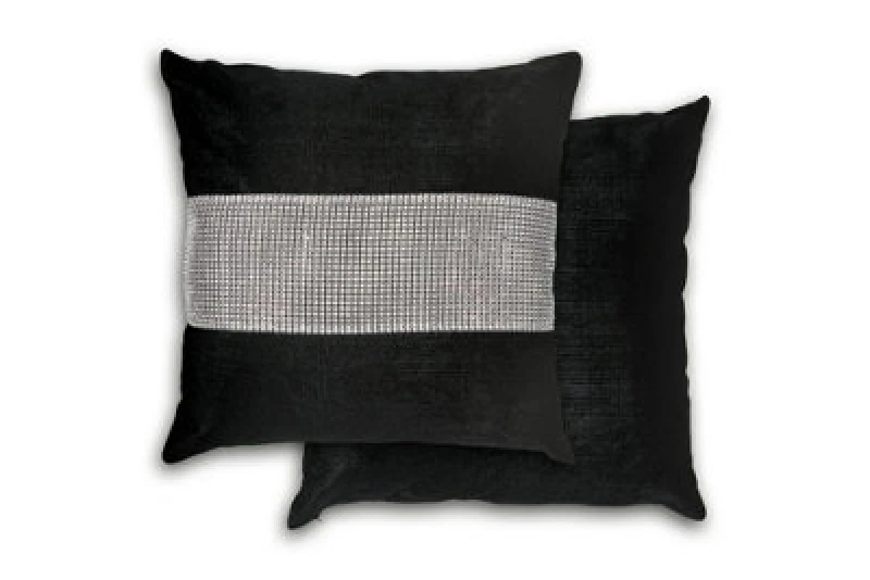Image of Melia Cushion Cover In Black Black