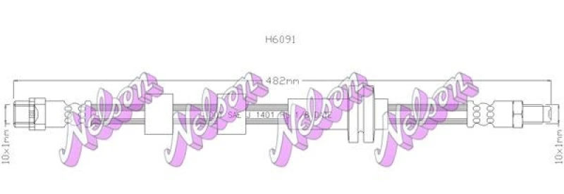 Image of Brake hose KAWE H6091