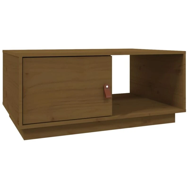 Image of Vidaxl Coffee Table Honey Brown 80X50X35.5cm Solid Wood Pine, Brown 818263