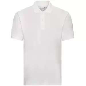 image of Awdis Boys Academy Pique Polo Shirt (S) (White)