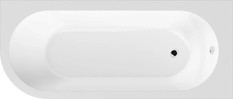 Image of Balterley Right Hand Back to Wall Corner J Shaped Bath Tub Panel 1700mm White