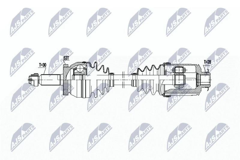 Image of NTY NPW-HY-626 Drive shaft Front Axle Right Drive Shaft (13)