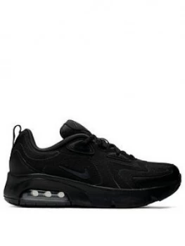 image of Nike Air Max 200 Junior Trainers - Black, Size 4