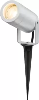 Image of KnightsBridge EAMON - 230V IP65 GU10 Polycarbonate Spike light - White