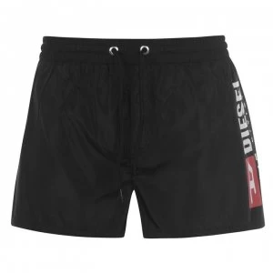 image of Diesel Mens Logo Swim Shorts - Black 900