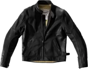 Image of Spidi Rock Motorcycle Leather Jacket, black, Size 48, black, Size 48