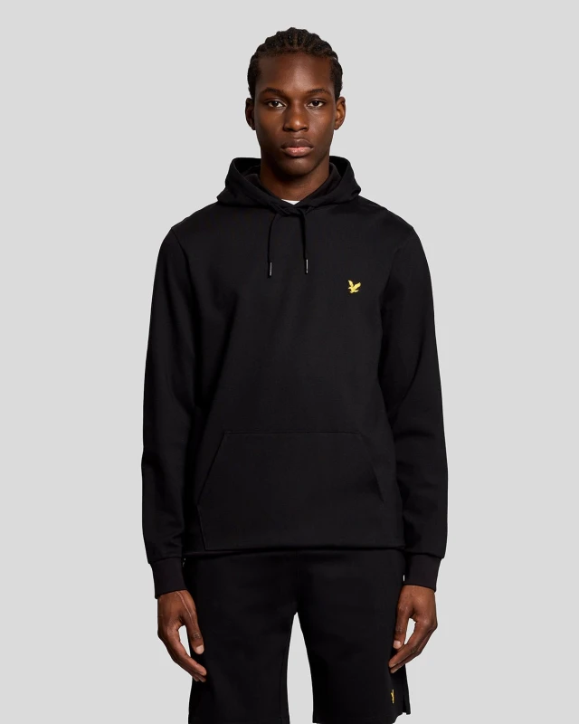 Image of Lyle & Scott Mens Sports Lightweight Hoodie in Black
