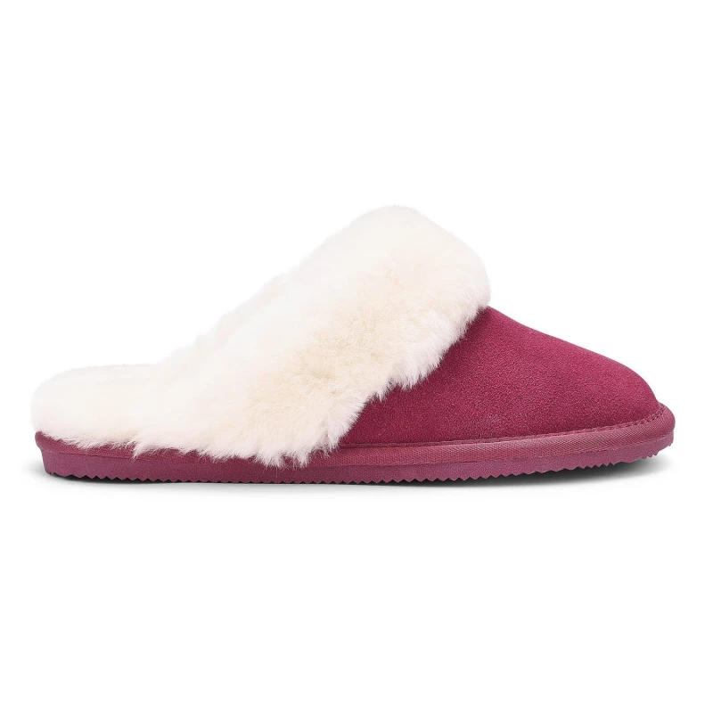 Image of Hotter Womens 'Candy' Slippers in Maroon Size: 4 Maroon Female 4