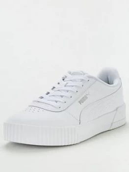 Puma Carina - White/White, Size 5, Women