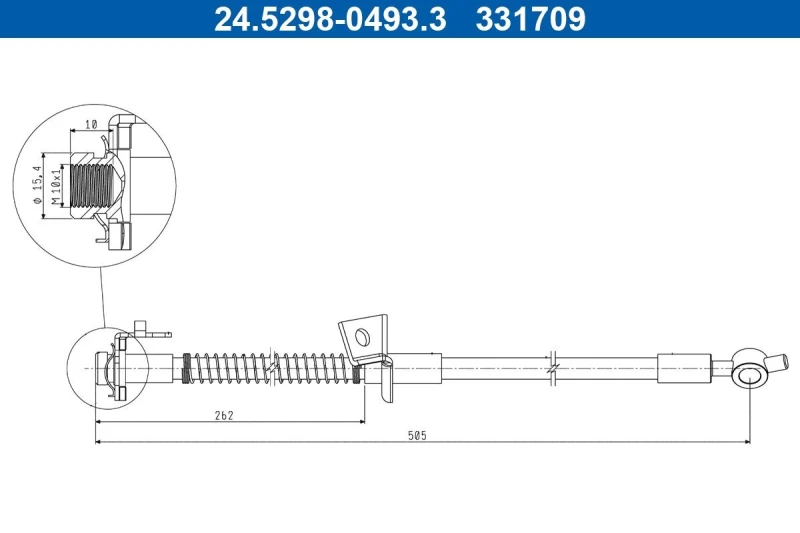 Image of Brake hose ATE 24.5298-0493.3