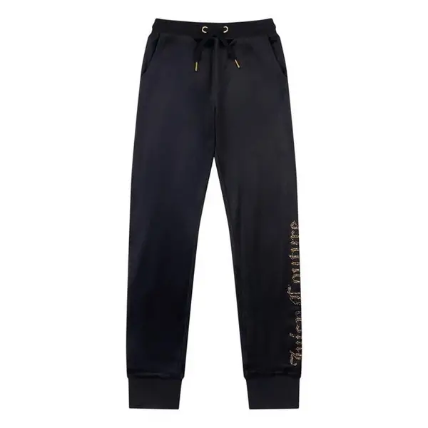 image of JUICY COUTURE Diamond Slim Girls Joggers - Black 7 - 8 Years