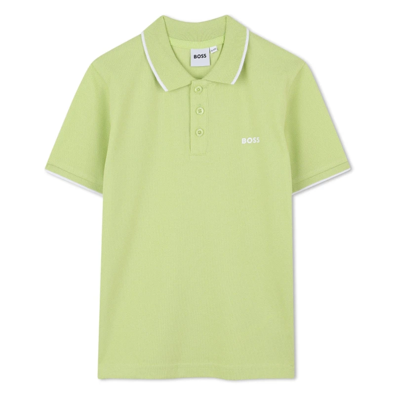 Image of Boss Kids Short Sleeve Polo Shirt Apple 607 male 10 Yrs