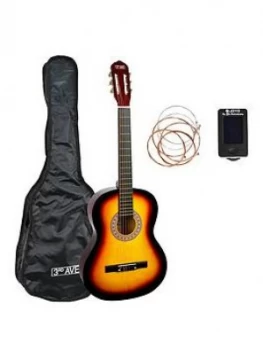 image of 3Rd Avenue 3Rd Avenue 3/4 Size Classical Guitar Pack - Sunburst With Free Online Music Lessons