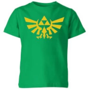 Image of Nintendo The Legend Of Zelda Hyrule Kid's T-Shirt - Kelly Green - 11-12 Years