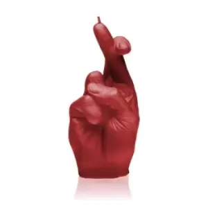 Image of Hand CRS Fingers Crossed Candle – Red