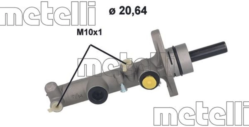 Image of METELLI Brake master cylinder METELLI 05-1206