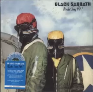 Image of Black Sabbath Never Say Die! - Clear & Light Blue Splatter Vinyl - Sealed 2023 UK vinyl LP BMGCAT658LP