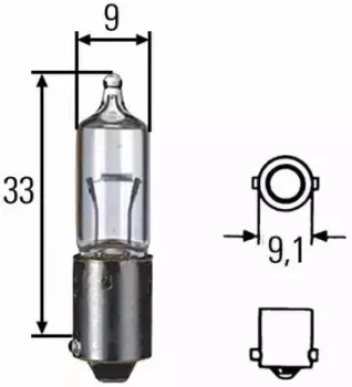 image of Bulb 12V Hal 8GH002473-191 by Hella - 10 Units H10W