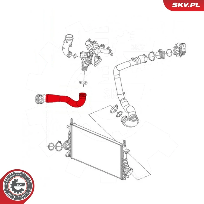 Image of ESEN SKV Charger intake hose ESEN SKV 43SKV072