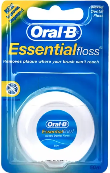 image of Oral B Essential Waxed Mint Dental Floss 50m